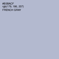 #B3BACF - French Gray Color Image
